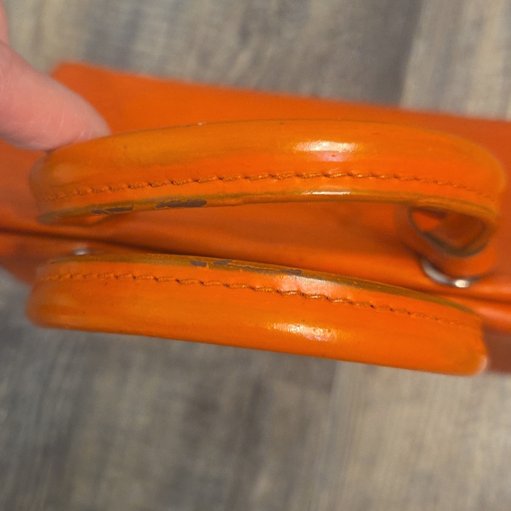 Louis Vuitton Marly MM Orange Epi Leather Crossbody Top Handle Removable Strap - Picture 9 of 17